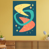Toile Milieu du siècle Ère atomique 7 Charbon de bois (Insitu(Salon))