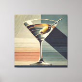 Toile Milieu du siècle moderne 2 Heure du cocktail Marti (Recto)