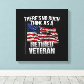 Toile Militaire - Ce n'est pas un vétéran à la retraite (Insitu (Plancher de Bois))