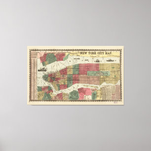 Toile Miller's Map of the City of New York (1862)