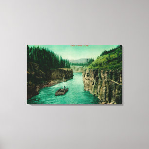 Toile Milles de canyon, vue de l'Alaska avec les hommes