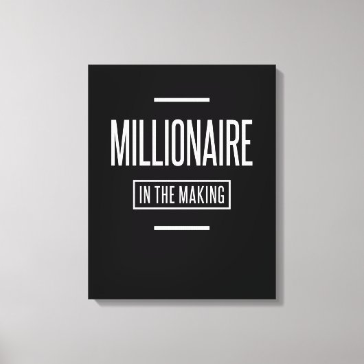 Toile Millionaire dans l'entrepreneuriat motivationnel (Recto)