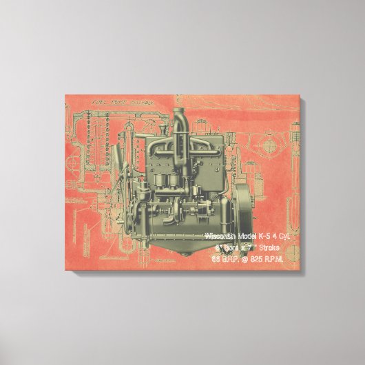 Toile Milwaukee Wisconsin Engine Early K (Recto)