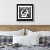 Toile Mini taille Pic de téléphone noir et blanc (Insitu(Chambre))