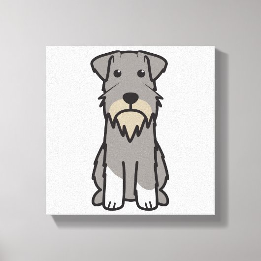 Toile Miniature Schnauzer Dog Cartoon (Recto)