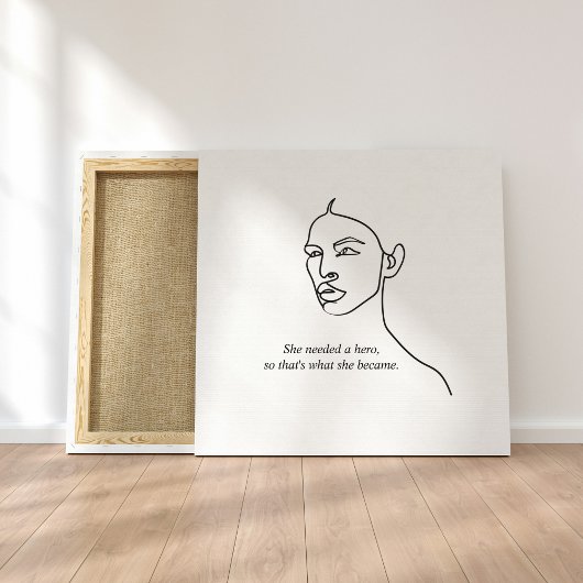 Toile Minimal Noir Elle Est Devenue Un Héros Inspiration