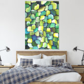 Toile Minimalisme contemporain Motif vert Artdeco (Insitu(Chambre))