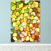 Toile Minimalisme contemporain Motif vert Artdeco (Insitu (Plancher de Bois))