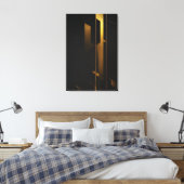 Toile Minimalisme Doré Vertical (Insitu(Chambre))