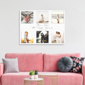 Toile Minimalist 6 Photo 50th Wedding Anniversary Canvas (Insitu(Salon))