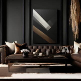 Toile Minimalist Abstract Geometric Diagonal Bands