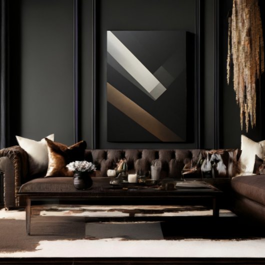 Toile Minimalist Abstract Geometric Diagonal Bands