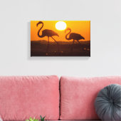 Toile Minimalist Flamingo Silhouette Sunset  (Insitu(Salon))