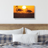 Toile Minimalist Flamingo Silhouette Sunset  (Insitu(Chambre))