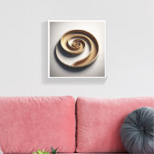 Toile Minimalist Golden Spiral - Modern Geometric 3D Rel (Insitu(Salon))