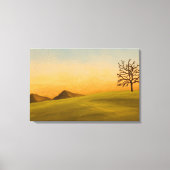 Toile Minimalist Landscape with Bare Tree (Recto)