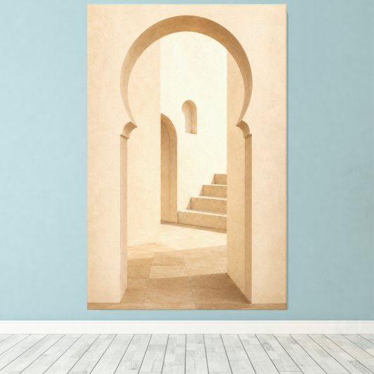 Toile Minimalist Moroccan Arch Canvas Print (Insitu (Plancher de Bois))
