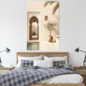 Toile Minimalist Moroccan Riad Canvas Print (Insitu(Chambre))
