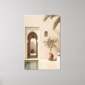 Toile Minimalist Moroccan Riad Canvas Print (Recto)