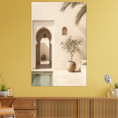 Toile Minimalist Moroccan Riad Canvas Print (Insitu(Salon))