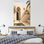 Toile Minimalist Moroccan Riad Canvas Print  (Insitu(Chambre))