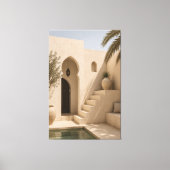Toile Minimalist Moroccan Riad Canvas Print  (Recto)
