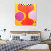 Toile Minimalist Orange and Yellow Canvas Print (Insitu(Chambre))