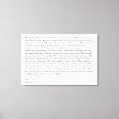 Toile Minimalist Song Lyrics Neutral Script Typography (Recto)