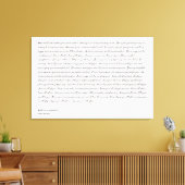 Toile Minimalist Song Lyrics Neutral Script Typography (Insitu(Salon))