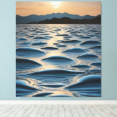 Toile Minimalist Waves at Dawn (Insitu (Plancher de Bois))