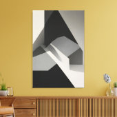 Toile Minimaliste Abstrait Noir Blanc Gris (Insitu(Salon))