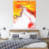 Toile Minimaliste Abstrait orange (Insitu(Chambre))