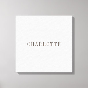 Toile Minimaliste Élégant Classique Nom Professionnel