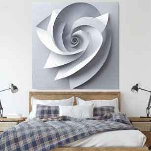 Toile Minimaliste Moderne Abstrait Géométrique 3D Rose B