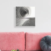 Toile Minimaliste Moderne Abstrait Tourbillon Linéaire - (Insitu(Salon))