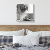 Toile Minimaliste Moderne Abstrait Tourbillon Linéaire - (Insitu(Chambre))