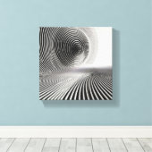 Toile Minimaliste Moderne Abstrait Tourbillon Linéaire - (Insitu (Plancher de Bois))