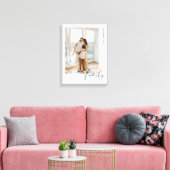 Toile Minimalistic Family Name Script Custom Photo (Insitu(Salon))