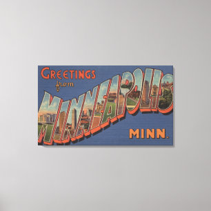 Toile Minneapolis, Minnesota - grandes scènes de lettre