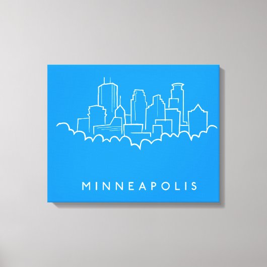 Toile Minneapolis, Minnesota Skyline (Recto)