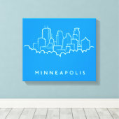 Toile Minneapolis, Minnesota Skyline (Insitu (Plancher de Bois))