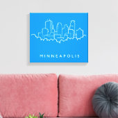 Toile Minneapolis, Minnesota Skyline (Insitu(Salon))