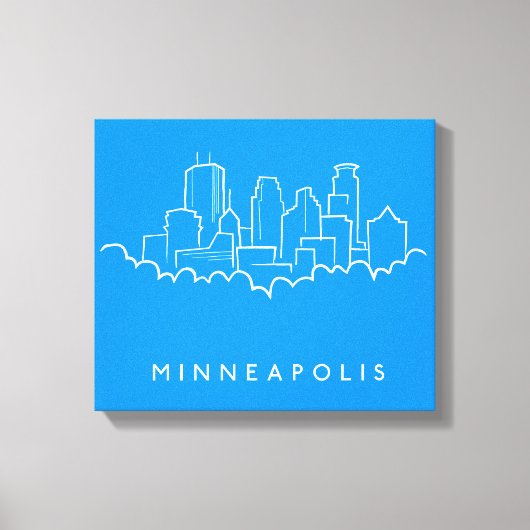 Toile Minneapolis, Minnesota Skyline (Recto)