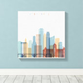 Toile Minneapolis, Minnesota | Ville Skyline (Insitu (Plancher de Bois))