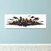 Toile Minneapolis Skyline (Insitu (Plancher de Bois))