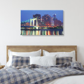 Toile Minneapolis Skyline la nuit (Insitu(Chambre))