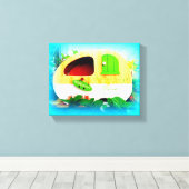 Toile minuscule maison caravane gitane bleu Thunder_Cove (Insitu (Plancher de Bois))