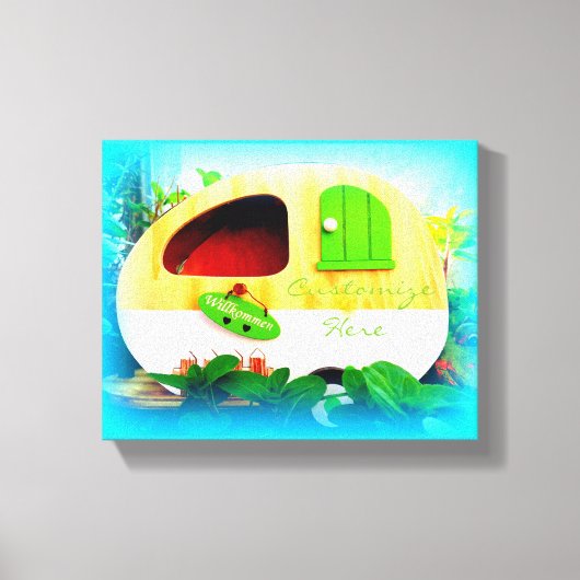 Toile minuscule maison caravane gitane bleu Thunder_Cove (Recto)