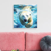 Toile Mirage arctique : Le Monarque de la natation (Insitu(Salon))