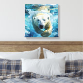 Toile Mirage arctique : Le Monarque de la natation (Insitu(Chambre))